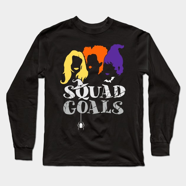 Sanderson Sisters Squad Cute T-Shirt Funny Hocus Pocus Halloween Graphic Tee Top Shirts for Women Long Sleeve T-Shirt by Otis Patrick